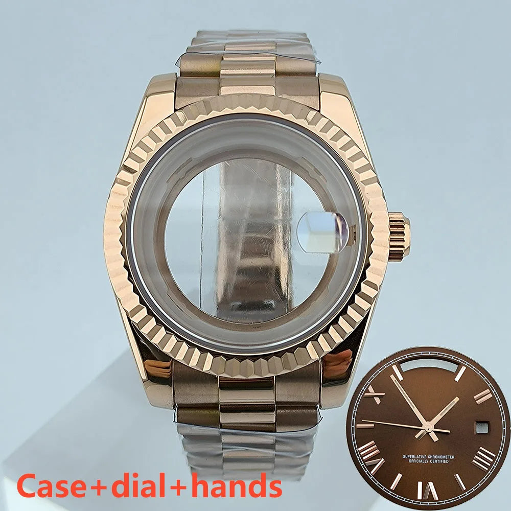 39mm Stainless Steel Watch Case Sapphire Glass suitable for Miyota 8285 Movement