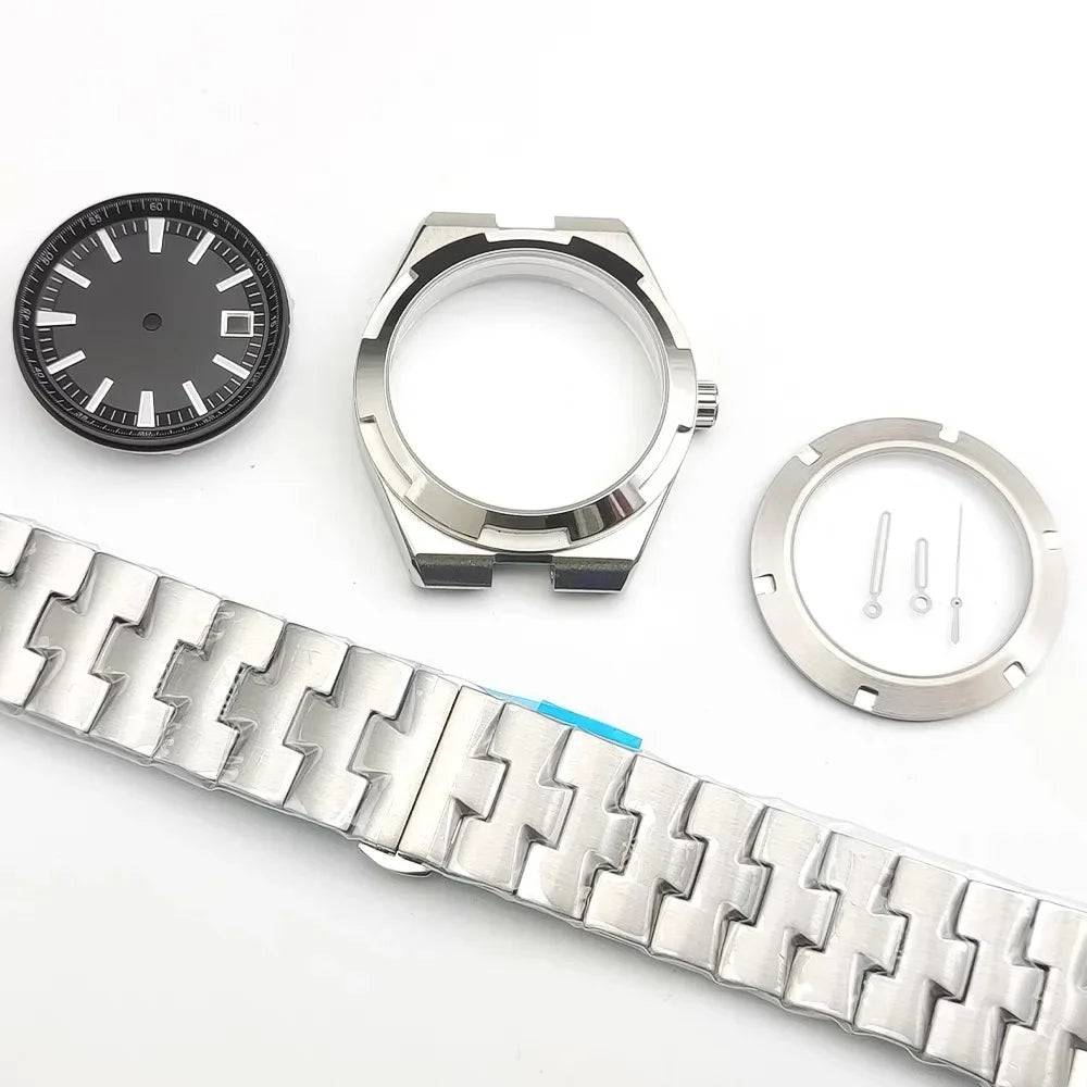 41mm Case Kit High-end Strap Sapphire Glass Watch Case for NH35/4R/NH36