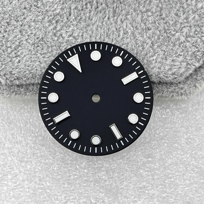 28.5mm Blue Luminous Watch Dial SUB Surface No Calendar Window for NH35/NH36