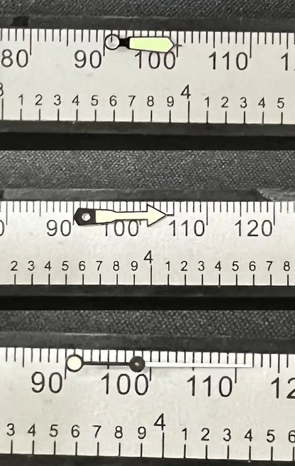 Silver Trim Super C3 Green Luminous Watche Hands for NH35/NH36/SBBN SKX007