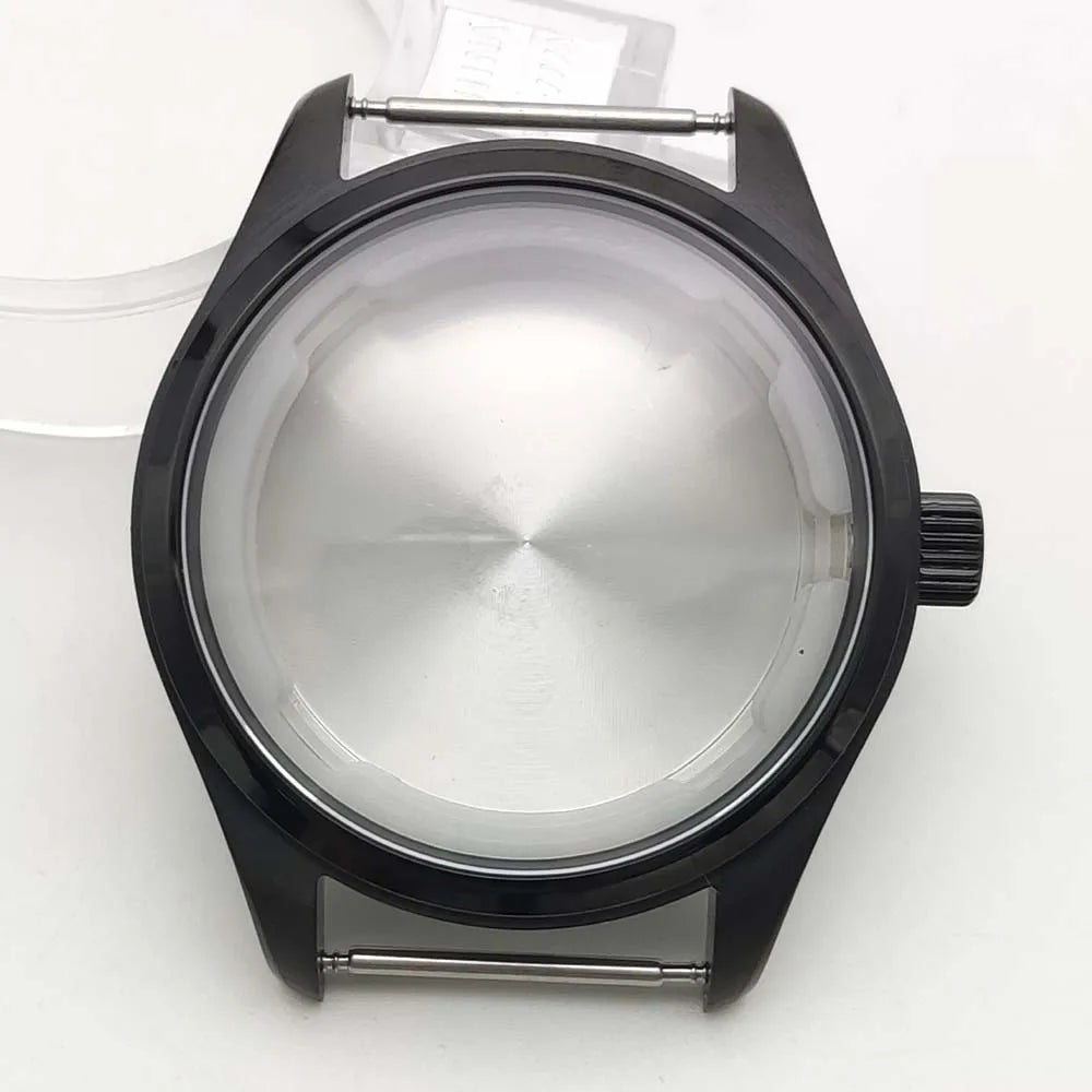 40mm Silver Rose Gold Black Color Watch Case for NH35 NH36 4R fit 33.5mm Dial