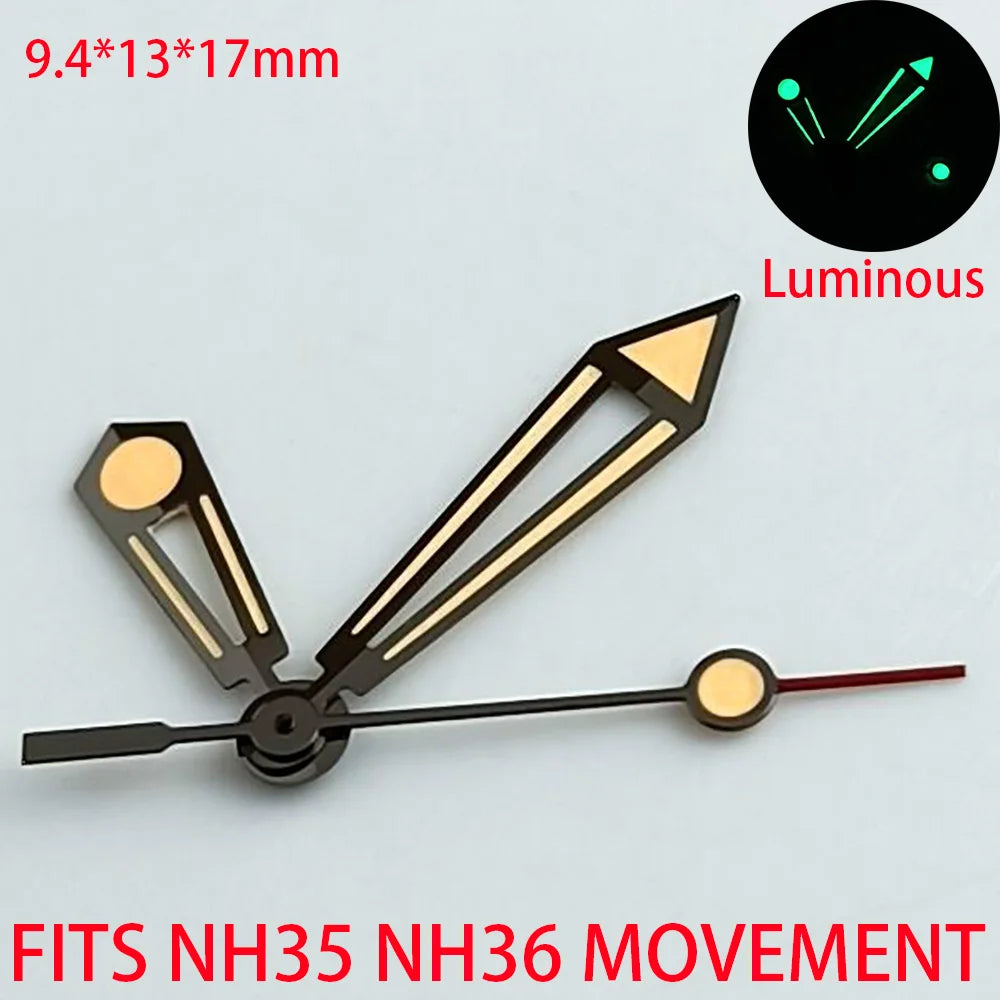 Watch Accessories Pointer NH 35 NH36 Hands Green/Blue Super Luminous Suitable For NH 35 NH36 Movement