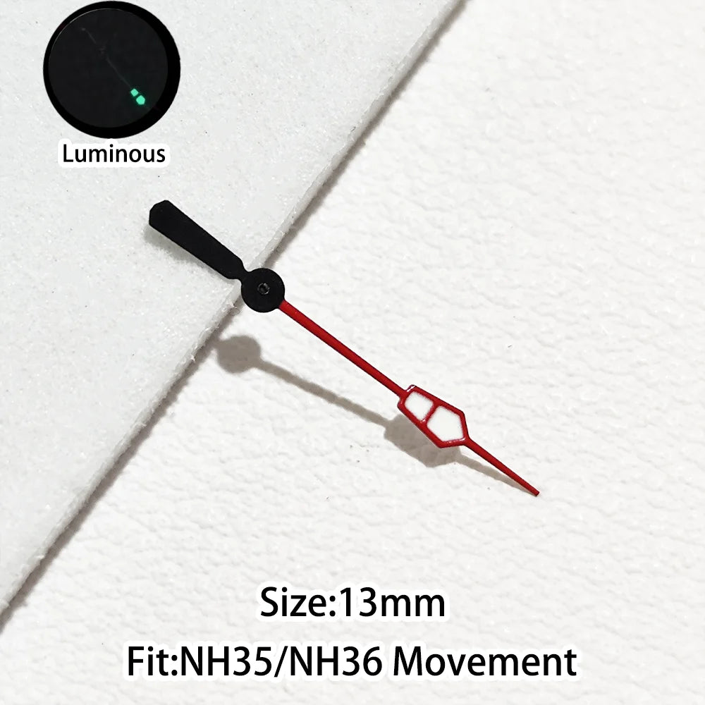 Green/Blue Green Luminous Watch Hands Fit NH35 NH36 Personalized Second Hand