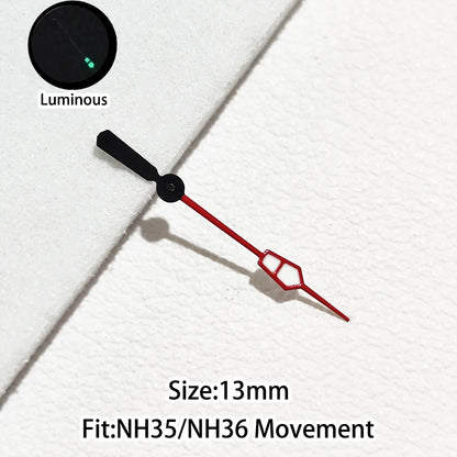 Green/Blue Green Luminous Watch Hands Fit NH35 NH36 Personalized Second Hand