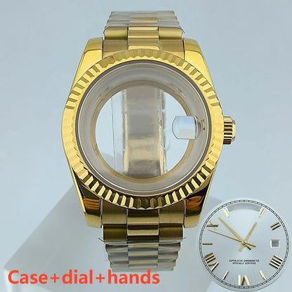39mm Stainless Steel Watch Case Sapphire Glass suitable for Miyota 8285 Movement
