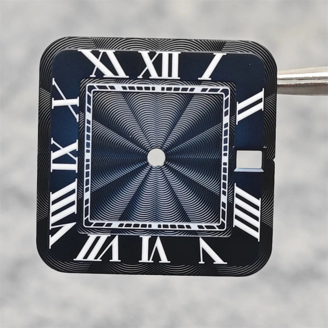 38mm 316L Stainless Steel Square Watch  Case Set for NH36 4R36 Movement
