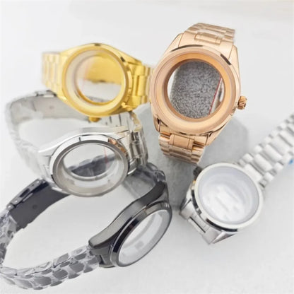 39.5mm SUB Stainless Watch Case Set with Sapphire Glass for NH35/NH36/4R35A