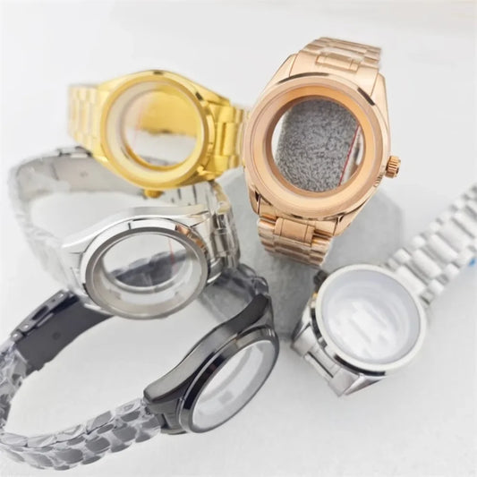 39.5mm SUB Stainless Watch Case Set with Sapphire Glass for NH35/NH36/4R35A