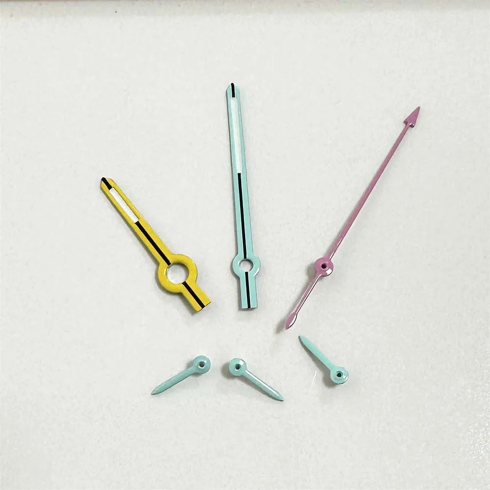 6 Pins Watch Hands Fit for VK63 Quartz Movement Replacement Green Luminous