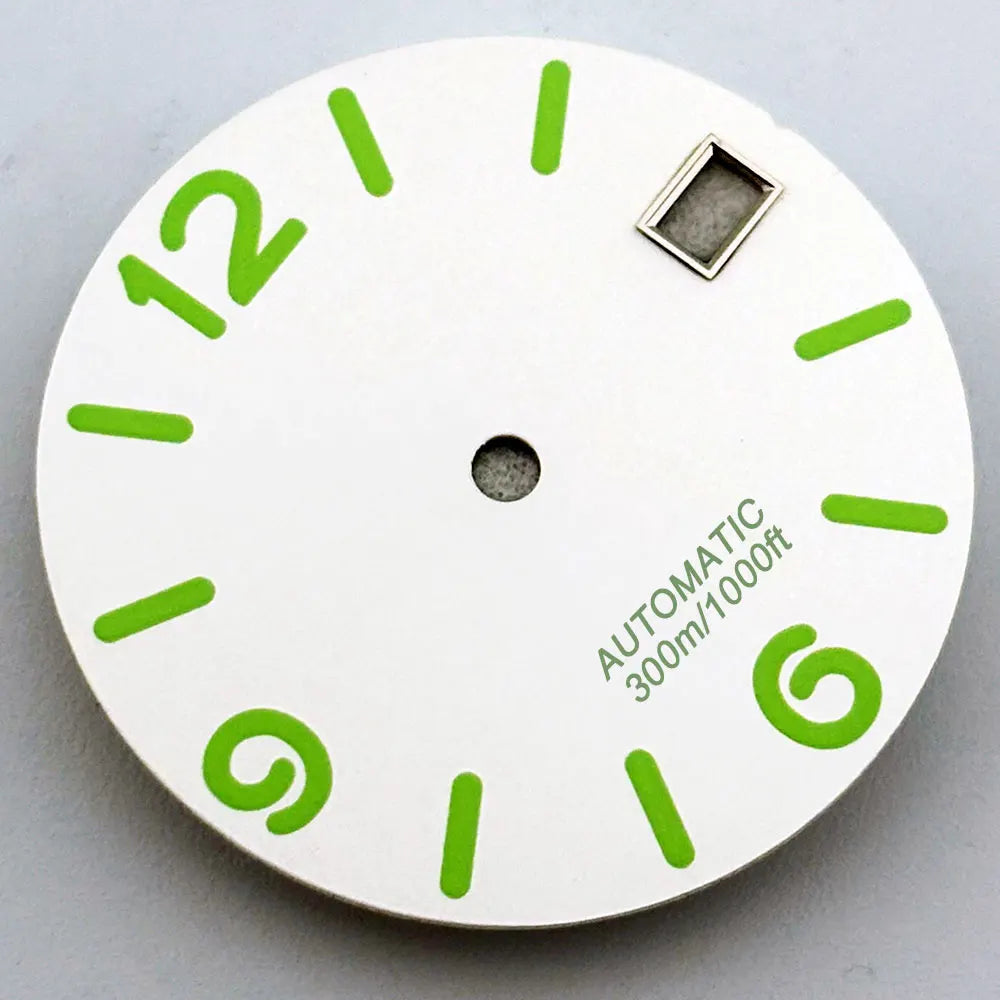 Multicolor Font 28.5mm Watch Dial C3 Green Luminous for NH35 NH36 Movement