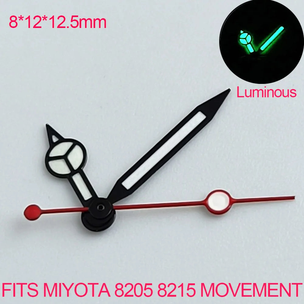 Watch hands green luminous hands fit NH 35 NH36 ETA 2836 2824 Miyota 8205 8215 movement