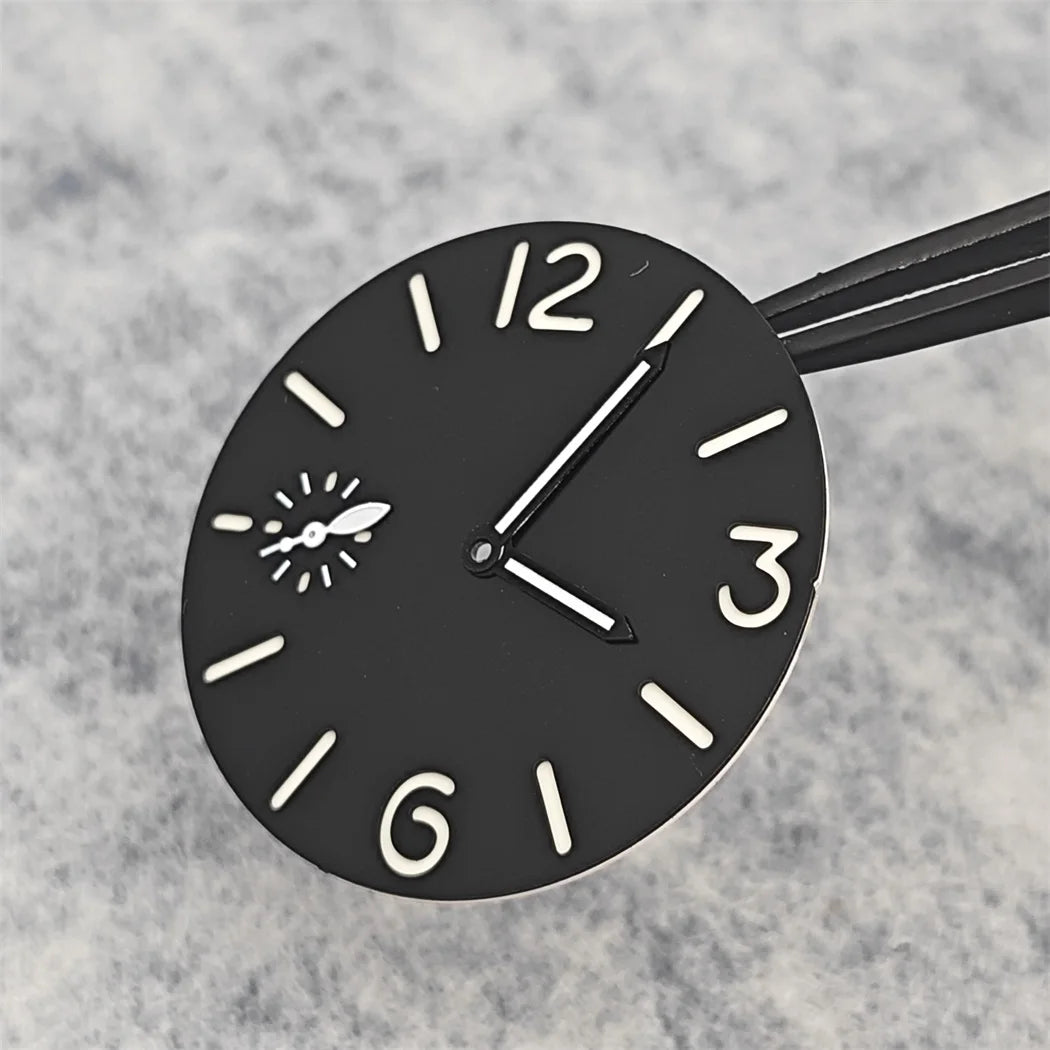 34.5mm Watch Dial with Watch Hands(Green Luminous) for ETA6497/ ST3600 Movement