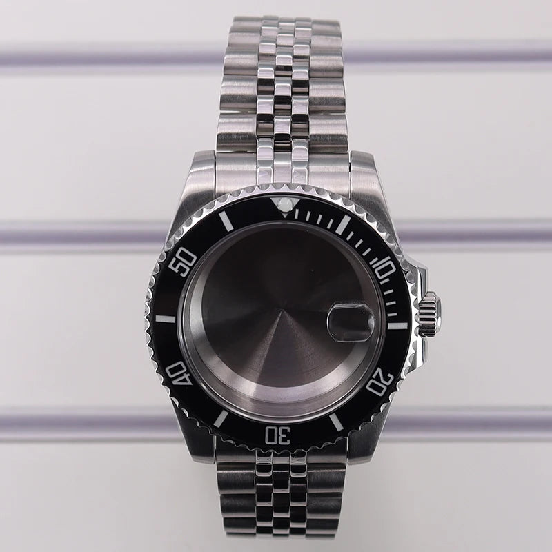40mm Watch Case Ceramic Bezel Sapphire For Nh35 Nh36 Nh34 Sub Eta2824 Miyota8215