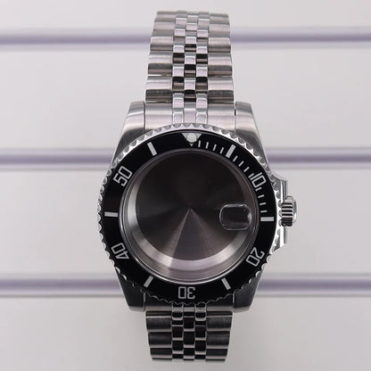 40mm Watch Case Ceramic Bezel Sapphire For Nh35 Nh36 Nh34 Sub Eta2824 Miyota8215