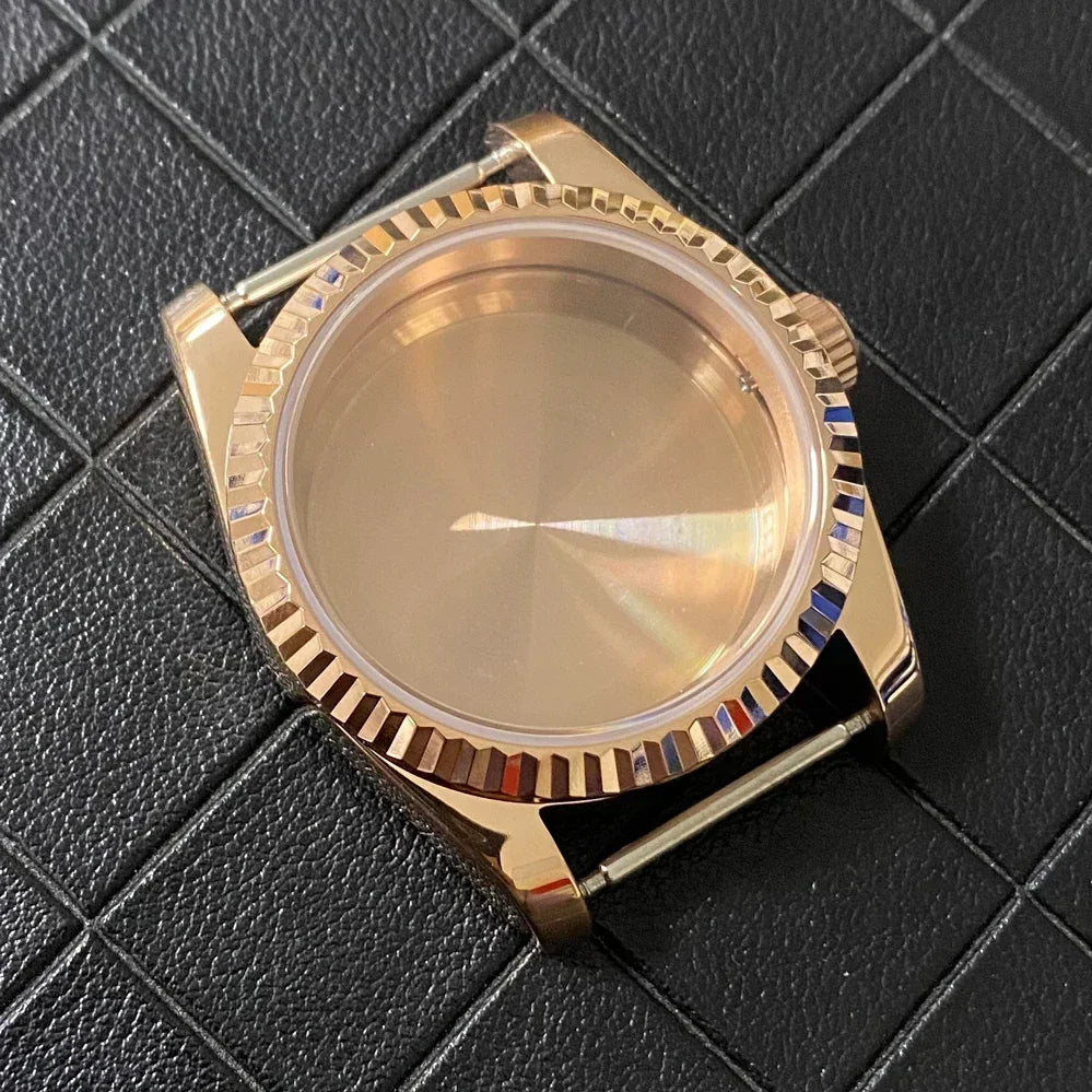 36/39mm Rose Gold Case Oyster Watch Case with Sapphire Crystal for NH35/NH36/4R