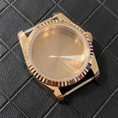 36/39mm Rose Gold Case Oyster Watch Case with Sapphire Crystal for NH35/NH36/4R