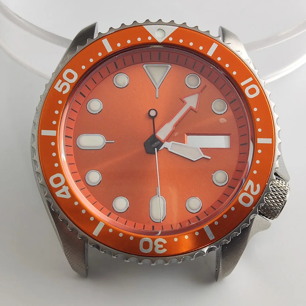 Plane Sapphire Glass Ceramic Bezel Stainless Steel Watch Case Fit NH 35 NH36 Movement High End Waterproof Watch Case