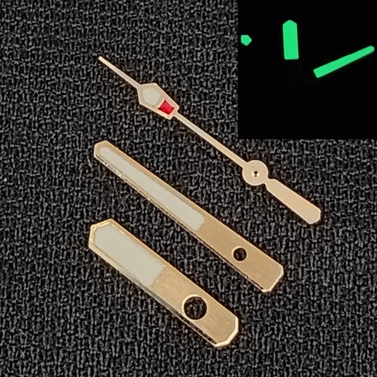 Golden Trim Super Green Luminous Watch Hands for NH35/NH36/4R/7S Movement