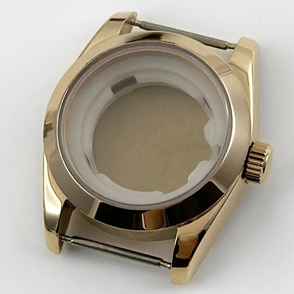 31MM Ladies Round Polished Fluted Bezel Sapphire Crystal Watch Case for NH05/06