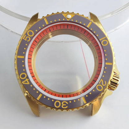 Plane Sapphire Glass Ceramic Bezel Stainless Steel Watch Case Fit NH 35 NH36 Movement High End Waterproof Watch Case