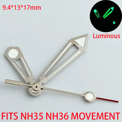 Watch Accessories Pointer NH 35 NH36 Hands Green/Blue Super Luminous Suitable For NH 35 NH36 Movement