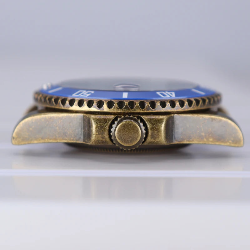 40mm Bronze SUB Watch Case Bezel For NH35/36 GMT NH34/38 4R36 Sapphire Crystal