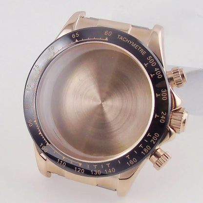 39mm Steel Case+Dial+movt+band with Sapphire Glass Set for VK63 VK64 Movement