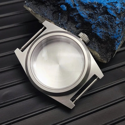 3ATM 38MM Watch Case Brushed Stainless Steel Case with Sapphire Glass for NH35