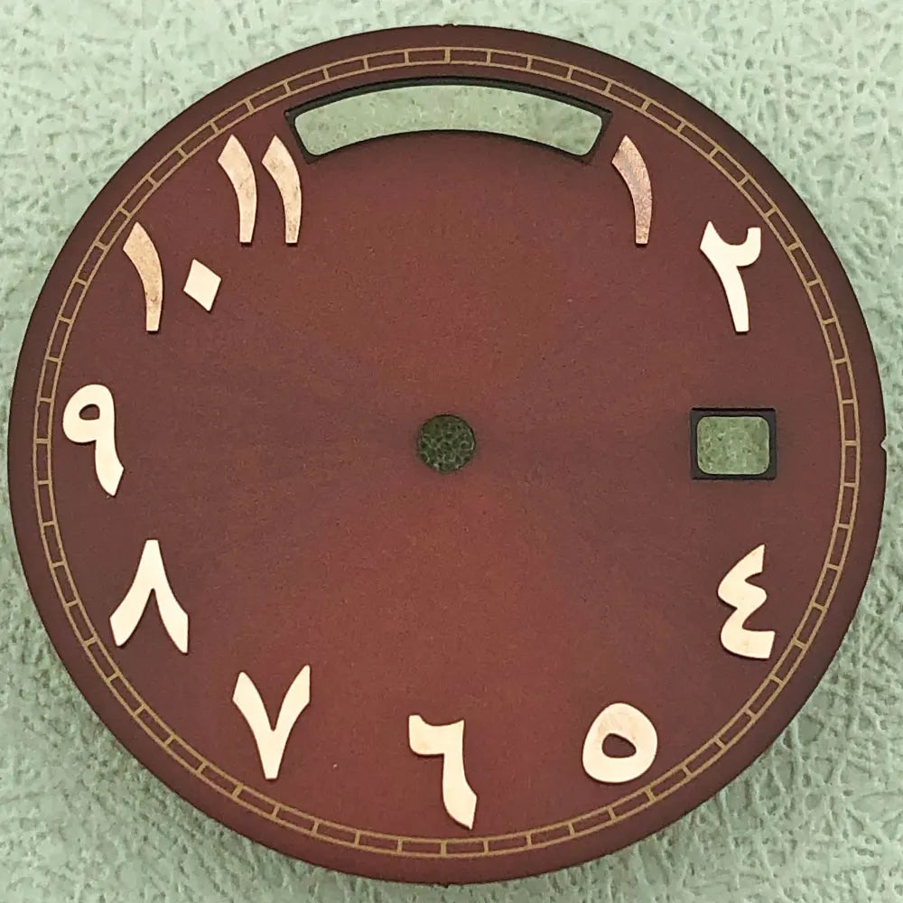Modified 31mm Arabic Dual Calendar Watch Dial Suitable For 8285 Movement