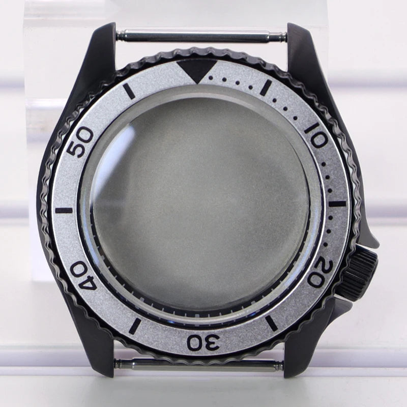 42mm PVD Ring Watch Case With Bezel Sapphire For Mods 007 NH35 NH36 NH38 NH34