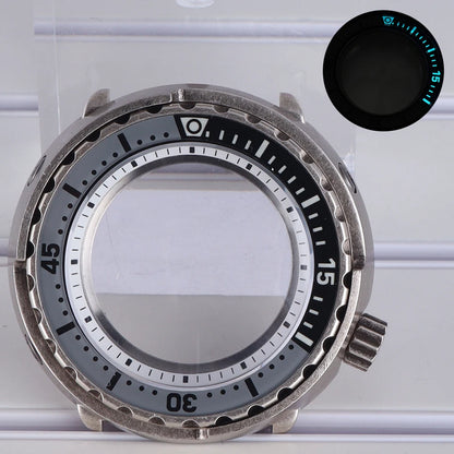 47mm Steel Watch Case C3 Bezel For NH35 NH36 NH38 Tuna Can Mod 200M Waterproof