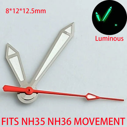 Watch Accessories Pointer NH 35 NH36 Hands Green/Blue Super Luminous Suitable For NH 35 NH36 Movement