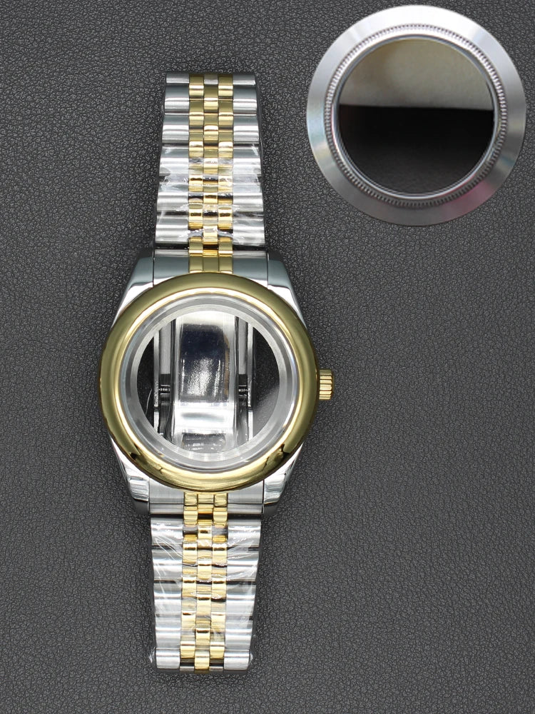 36/40mm Watch Case Sapphire Crystal For Nh35 NH36 Miyota 8215 28.5mm Dial Oyster