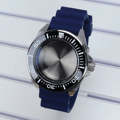 Diving Case 43mm Watch Case Sapphire Glass For Mod Samurai NH35 NH36 NH38 NH34