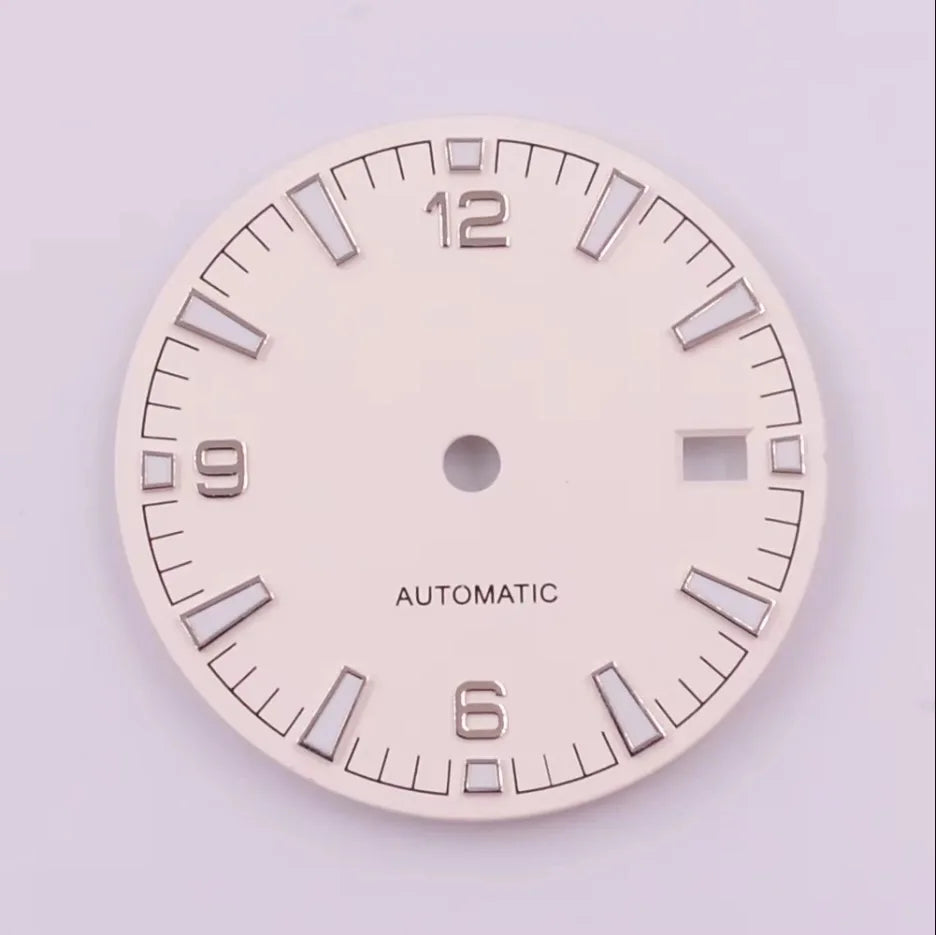 31mm 6 9 12 Digital Multicolor Watch Dial Green Luminous for NH35 Modified