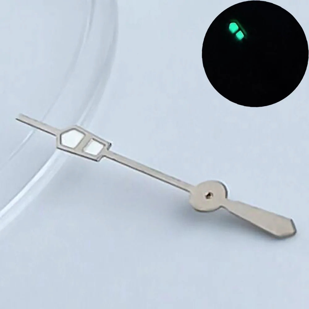 Green luminous watch hands for NH34, NH35, NH36 movements, personalized second hand.