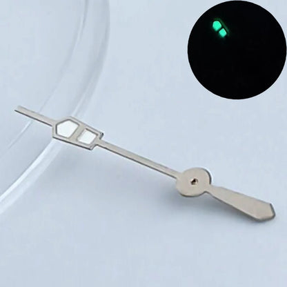 Green luminous watch hands for NH34, NH35, NH36 movements, personalized second hand.