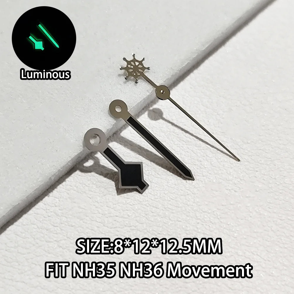 Watch Hands Luminous Suitable For NH35 NH36 Movement Personalized Second Hand