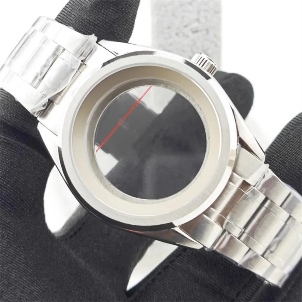39.5mm SUB Stainless Watch Case Set with Sapphire Glass for NH35/NH36/4R35A