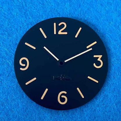 34.5mm Watch Dial with Watch Hands(Green Luminous) for ETA6497/ ST3600 Movement