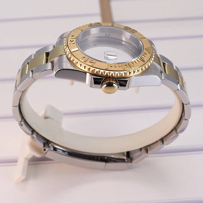 40mm Steel Watch Case 20mm Strap For NH35 NH34/36 4R36 Eta2824 Miyota 8215 YACHT