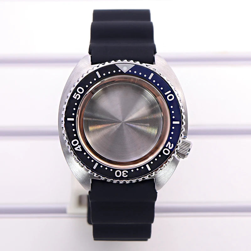 45mm Steel Watch Case Sapphire Glass For Mod skx big Abalone NH35 NH36 NH38