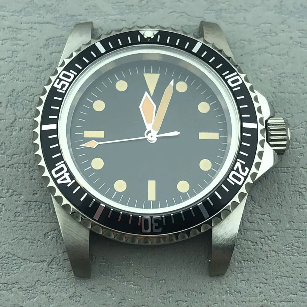 40mm Vintage 316L Steel Watch Case with Waterproof  For NH34/35 Nylon Strap