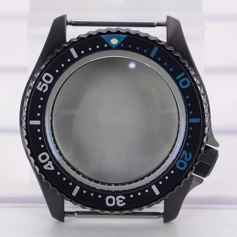 42mm PVD Ring Watch Case With Bezel Sapphire For Mods 007 NH35 NH36 NH38 NH34