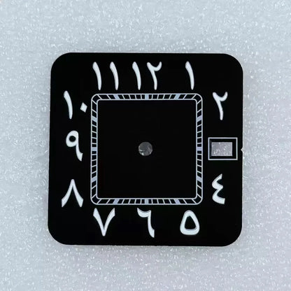 27mm Square Middle East Single Calendar Watch Dial For NH35 NH36 Movement