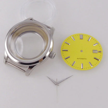 40mm Watch Case Double Bow Domed Sapphire Crystal for GS NH35 NH36 Movement