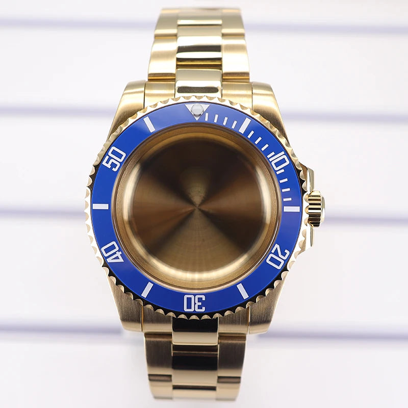 40mm Diving Watch Case Set Sapphire For NH35 NH36 NH34/38 SUB Miyota8215 Eta2824