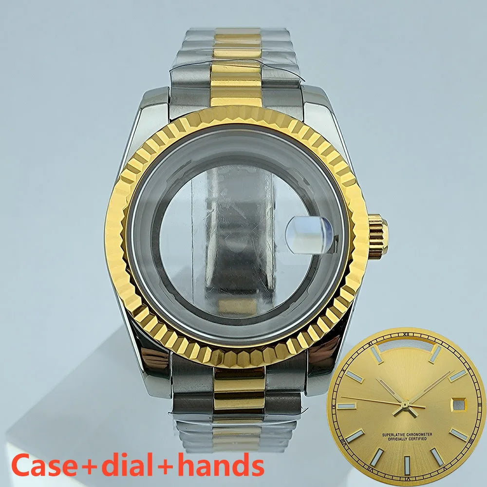 39mm Stainless Steel Watch Case Sapphire Glass suitable for Miyota 8285 Movement
