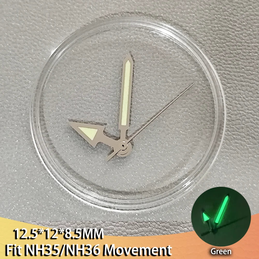 Various Styles Watch Hands Pointers Green Luminous For NH35 NH36 Movement