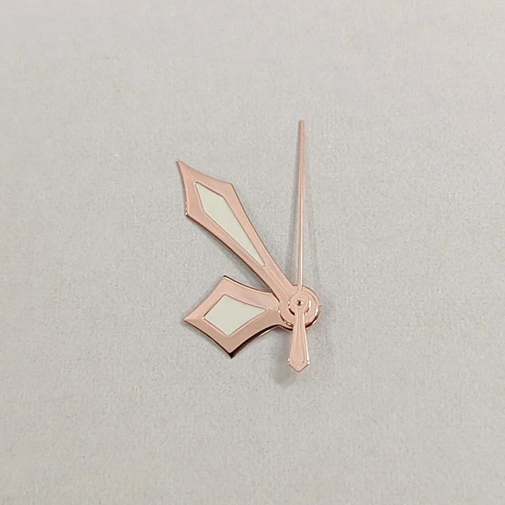 Watch Hands for NH35/NH36/4R/7S Modified Silver/Rose Sword Shape Green Luminous
